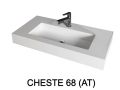 Plan vasque design, en rsine minrale Solid-Surface - CHESTE 68