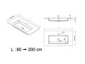 Plan vasque design, en rsine minrale Solid-Surface - CHESTE 68