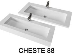 Plan vasque design, en résine minérale Solid-Surface - CHESTE 88