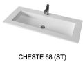 Plan vasque design, en rsine minrale Solid-Surface - CHESTE 88