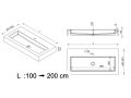 Plan vasque design, en rsine minrale Solid-Surface - CHESTE 88
