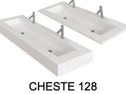 Plan vasque design, en résine minérale Solid-Surface - CHESTE 128