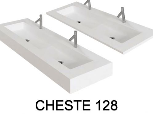 Plan vasque design, en rsine minrale Solid-Surface - CHESTE 128