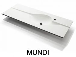 Plan vasque design, en résine minérale Solid-Surface - MUNDI