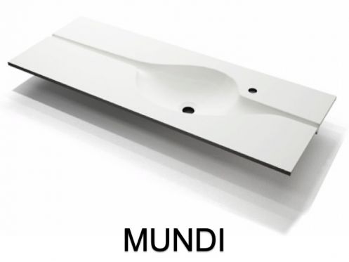 Plan vasque design, en rsine minrale Solid-Surface - MUNDI