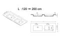 Plan vasque, suspendue ou  poser, en rsine minrale - ALFA 50 DOUBLE