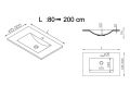 Plan vasque, suspendue ou  poser, en rsine minrale - SILON 47