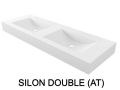 Plan vasque, suspendue ou  poser, en rsine minrale - SILON DOUBLE