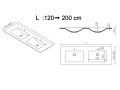 Plan vasque, suspendue ou  poser, en rsine minrale - SILON DOUBLE