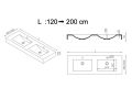 Plan vasque, suspendue ou  poser, en rsine minrale - SILON DOUBLE