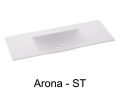 Plan vasque, suspendue ou  encastrer, en rsine minrale - ARONA 120