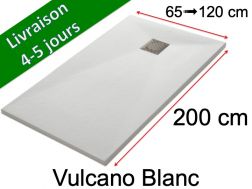 200 CM - Receveurs de douche, en résine minérale, antidérapant - VULCANO Blanc