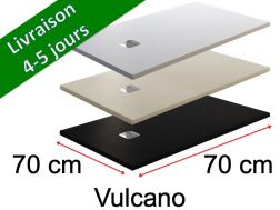 70 CM - Receveurs de douche, en résine minérale, antidérapant - VULCANO