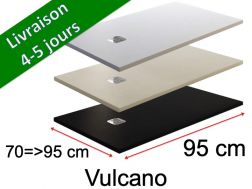 95 CM - Receveurs de douche, en résine minérale, antidérapant - VULCANO