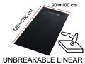 Flexibele en ultra-resistente douchebak met afvoergoot – EXTREME LINEAR