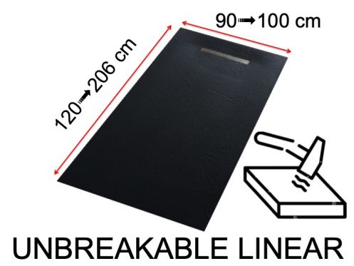 Douchebak, flexibel en onbreekbaar innovatieve technologie - UNBREAKABLE LINEAR 120