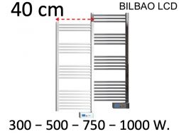 Radiator, design handdoekwarmer, elektrisch, breedte 40 cm - BILBAO LCD