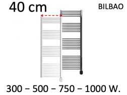 Radiateur, sèche serviettes design, électrique, largeur 40 cm - BILBAO