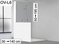 Pare douche fixe, barre stabilisatrice discrète - OV-L6 MUR