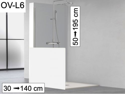 Parawan prysznicowy staÅ‚y, dyskretny stabilizator - OV-L6 MUR