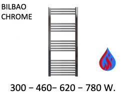 Sèche serviettes design, hydraulique, pour chauffage central - BILBAO CHROME 50