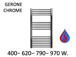 Sèche serviettes design, hydraulique, pour chauffage central - GERONE CHROME 50