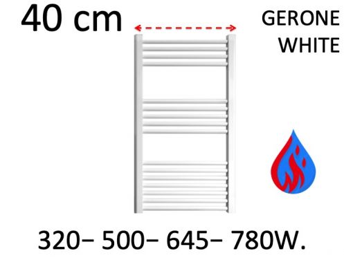 Design handdoekwarmer, hydraulisch, voor centrale verwarming - GERONE WHITE 40