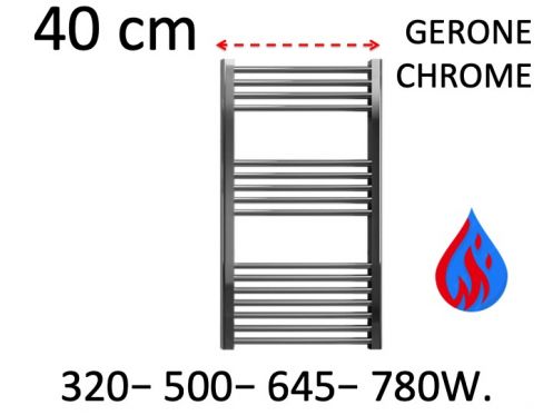 Design håndklædevarmer, hydraulisk, til centralvarme - GERONE CHROME 40