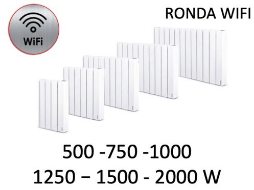 Elektrisk radiator, med naturstenskerne - RONDA WIFI
