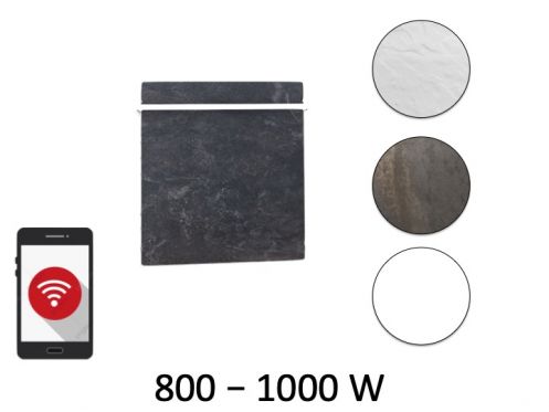 Designerska suszarka na rÄ™czniki, elektryczna, z akumulatorem ciepÅ‚a - STONEHENGE WIFI kwadratowa