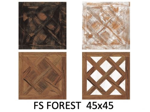 FS FOREST 45x45 - Carrelage � l'aspect bois ancien
