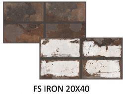 FS IRON 20x40 - Carrelage à l'aspect ancien.
