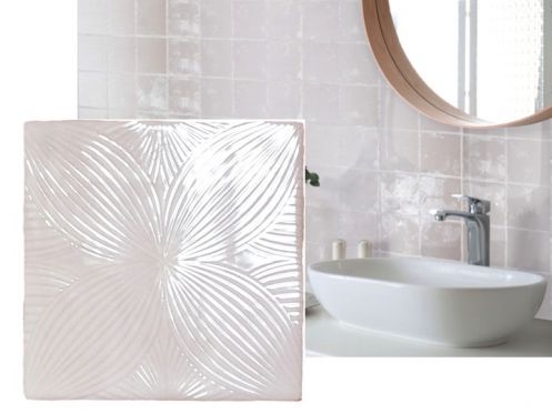 Melody Leilani 13x13 cm - Carrelage mural, finition vieilli