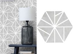 Juliet Maresa - 21 x 25 cm - Carrelage sol et mur, finition vieilli mate hexagonal