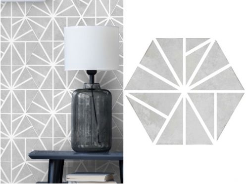 Juliet Maresa - 21 x 25 cm - Carrelage sol et mur, finition vieilli mate hexagonal