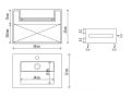 Washbasin 35x50cm Compact Matte White Sink PETIT ARIANNE 