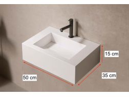 Wastafel, in Solid-Surface - MINI ARIEL STANDAARD