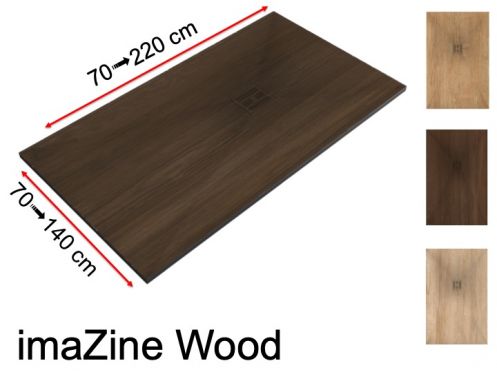Receveur de douche, impression digitale, effet bois - imaZine WOOD