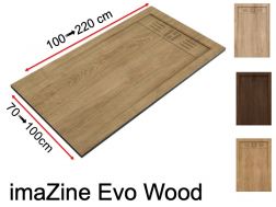 Receveur de douche, caniveau, effet bois - EVO WOOD