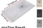 Receveur de douche, impression digitale, effet basalt - imaZine Basalt