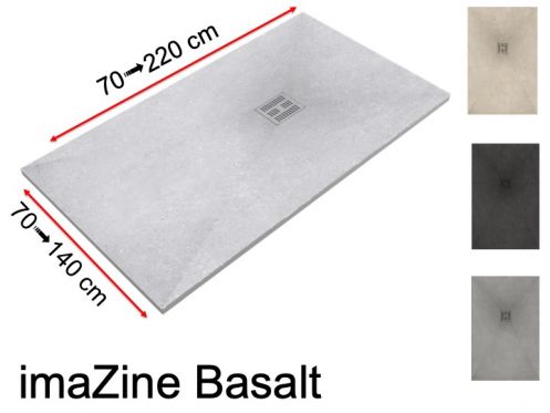 Receveur de douche, impression digitale, effet basalt - imaZine Basalt