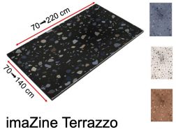 Receveur de douche, impression digitale, effet terrazzo - imaZine terrazzo