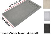 Receveur de douche, caniveau, effet basalte - EVO BASALT