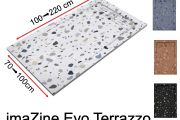 Receveur de douche, caniveau, effet terrazzo - EVO terrazzo