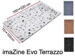 Receveur de douche, caniveau, effet terrazzo - EVO terrazzo