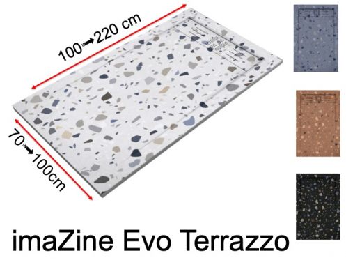 Douchebak, goot, terrazzo-effect - EVO terrazzo
