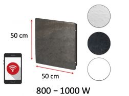 Radiateur design, électrique, à accumulateur de chaleur - STONEHENGE WIFI  carré