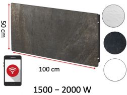 Radiateur design, électrique, à accumulateur de chaleur - STONEHENGE WIFI Horizontal