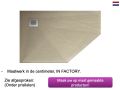 Vijfhoekige douchebak, rechthoekige afvoer - PENTAGONE 2525 RIGHT