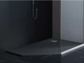 Receveur de douche, bonde en angle - PENTAGONE 2525 GAUCHE